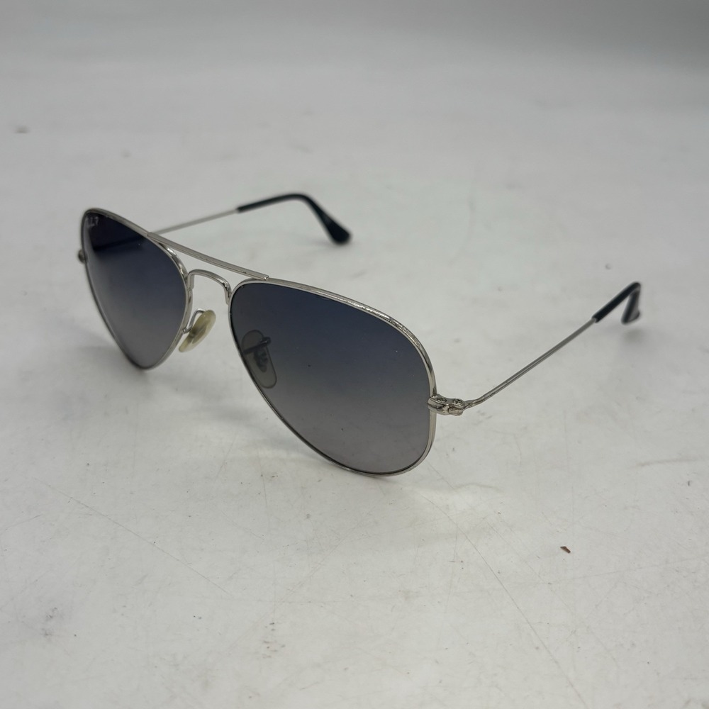 Ray-Ban RB3025 Grey Aviator Classic Silver Unisex Sunglasses Used w Case